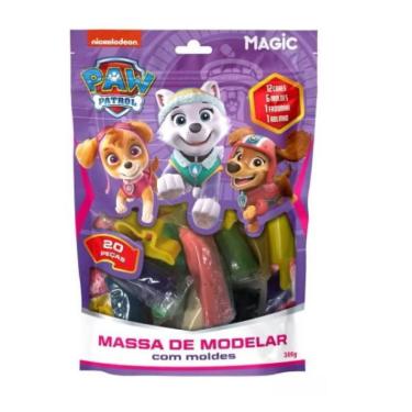 Imagem de Massa Modelar 12 Cores 6 Moldes 2 Itens Patrulha Canina