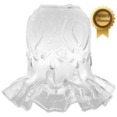 Imagem de Tulipa Rei Gold Transparente p/ Pendente Lustre Arandela