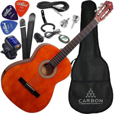 Imagem de Kit Violão Elétrico Aço Estudo S14 Giannini Natural Com Capa