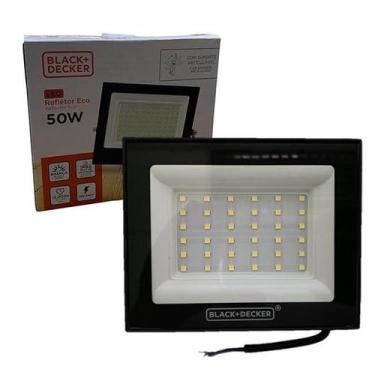 Imagem de Refletor Holofote Eco Led 50w Branco Frio 6500K IP65 Bivolt - Black+De