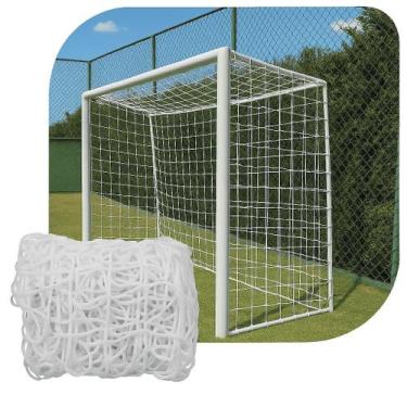 Imagem de Par de Rede para Trave de Gol Society Suiço 6mts Caixote Fio 8 Nylon -
