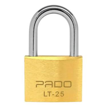 Imagem de Cadeado Pado 25mm Nivel 2 Uso Cotidiano 2 Chaves Latao Cor Dourado