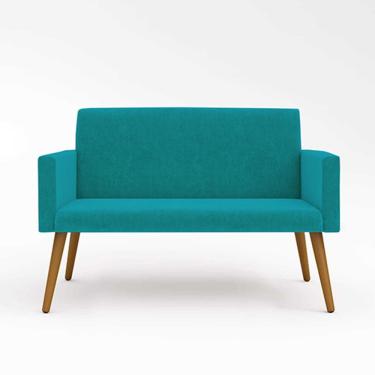 Imagem de Sofá Namoradeira 2 Lugares azul-turquesa