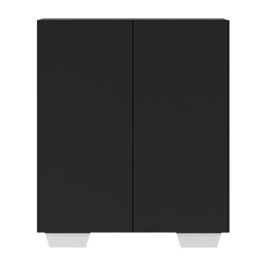 Imagem de Armário Lavanderia Com 2 Portas Multimóveis Preto/branco