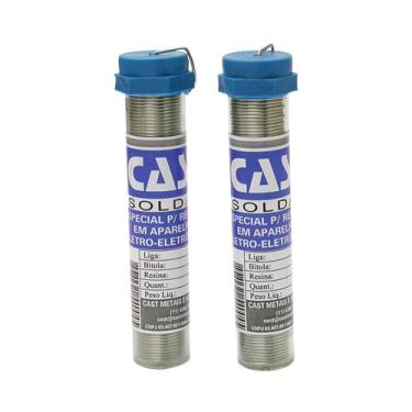 Imagem de Solda Em Tubo 63x34 25g Azul Solda Cast - Cx / 36