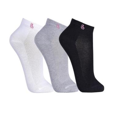 Imagem de 3 Pares Meia Lupo 3226-089 Sport Feminina Cano Curto Algodão, Sortido,