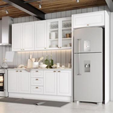 Imagem de Cozinha Modulada 285cm com Vidro e Fechamento de Geladeira 10 Portas 3