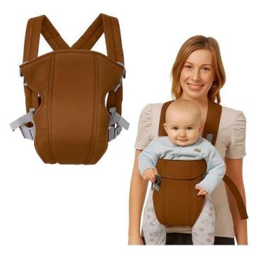 Imagem de Canguru bebe marrom 3 em 1 mochila carregador ajustavel ate 15kg passe