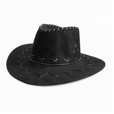 Imagem de Chapéu de Cowboy Western Suede Preto - Infantil