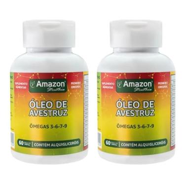 Imagem de Kit 2 Oleos de Avestruz 60cap Ômega 3 6 7 9 Vitamina ADE