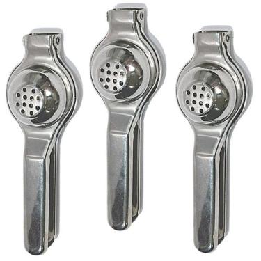 Imagem de 3 Espremedor De Limão Amassado Reforçado Em Aço Inox Uso Profissional 