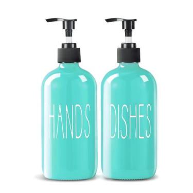 Imagem de Conjunto dispensador de sabão COHOSEGE Glass 500mL, pacote com 2 unida