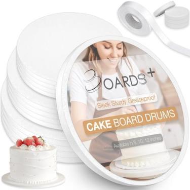 Imagem de Cake Board Drum BOARDS+ Sleek 20, 25 e 30 cm, pacote com 12 unidades c