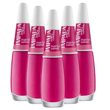 Imagem de Kit 5 Esmaltes Coleção A Cor da Sua Moda Cor Marilyn Impala