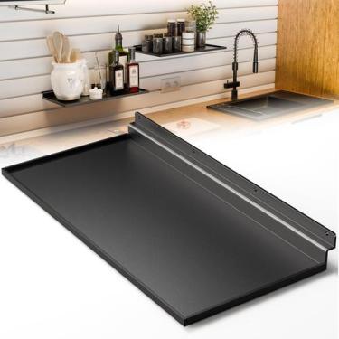 Imagem de Prateleiras Slatwall JUGGHOME, 1 pacote, 43x20 cm, Black Metal