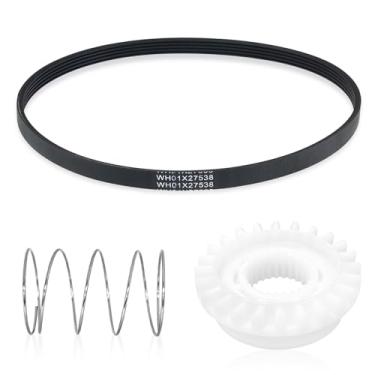 Imagem de WH05X24185 Embreagem da máquina de lavar e WH01X27538 Correia de acionamento da arruela e WH01X24434 Kit de mola de arruela - Ajuste para GE/Hotpoint, substitui #4588013, AP5993402, PS11729473