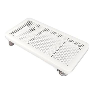 Imagem de Suporte de CPU Mobile PC Tower Stand, suporte de CPU rolante para debaixo da mesa, suporte de CPU de chão com rodas bloqueáveis, para casa, escritório suporte de CPU (branco, 450 mm x 250 mm)
