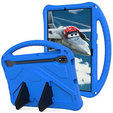 Imagem de YRH Capa para Samsung Galaxy Tab S10 Plus de 12,4 polegadas 2024, capa para Galaxy Tab S9 FE Plus 2023, capa para Galaxy Tab S9 Plus 31.5 cm Kids 2023, capa à prova de choque de EVA com suporte, azul