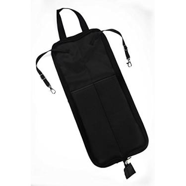 Imagem de Bnineteenteam Bolsa de armazenamento de baquetas para baquetas, bolsa de mão portátil com alça 5 cores (preto)