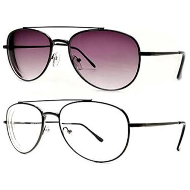 Imagem de BillyJoe Óculos De Sol Para Miopia, Direção Longa Distância, Masculino E Feminino, Com Bloqueio Luz Azul, Armação Retrô Vintage Clássica (-4,00)