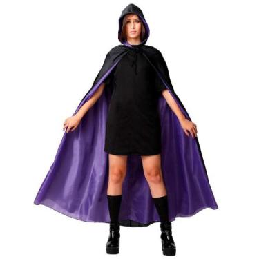 Imagem de Capa Bruxa Adulto Dupla Face Fantasia de Halloween - Fantasias Carol F