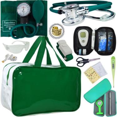 Imagem de Kit Enfermagem Cores Bolsa Top Premium + Medidor Glicose - Love Saude,