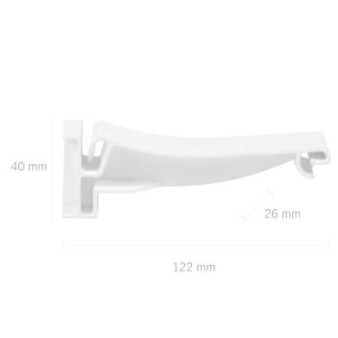 Imagem de Suporte de Fixação de Calha Branco De 26x122mm - CAL/SU*BR - ASTRA