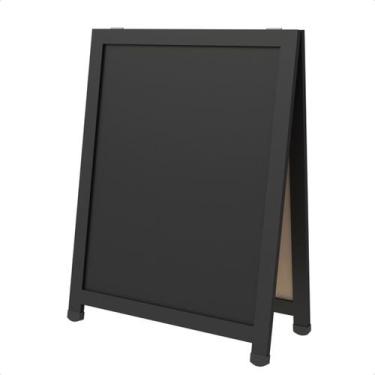 Imagem de Cavalete Quadro Negro Duplo 80x60 Lousa De Anuncio Oferta Propaganda R