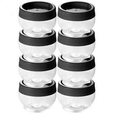 Imagem de Porta Tempero Empilhável 155ml - Kit com Tampa Rosca, Gire e Trave, Ideal para Cozinha e Organizador de Condimentos(2,PRETO)