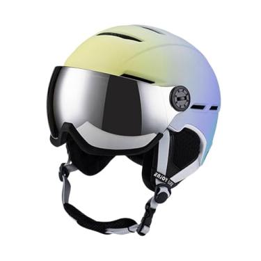 Imagem de harayaa Capacete de esqui com óculos de proteção Acessórios de esqui portáteis Esportes de inverno Capacete de skate para skate Patinação sobre rodas