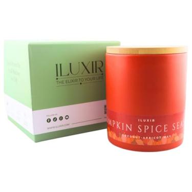 Imagem de ILUXIR Vela luxuosa Pumpkin Spice Season – Canela temperada baunilha com cravo, noz-moscada e creme de manteiga – Cera de coco vegana feita à mão, livre de ftalatos, sem crueldade – Vela de lata