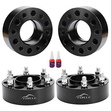 Imagem de Espaçadores de roda Hubcentric 6x135 para F150 2004-2014, 5.1 cm 6 Lug 6x135mm espaçador de roda com pinos 14x2 e furo de cubo de 87,1 mm para expedição Navigator