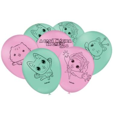 Imagem de Bexigas Balão Festa A Casa Mágica Da Gabby 9 Polegadas - Festcolor, Ro