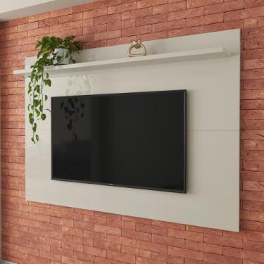 Imagem de Painel Para TV 160cm Quarto Sala Para TV 60 Sirius 1.6 Patrimar Off Wh