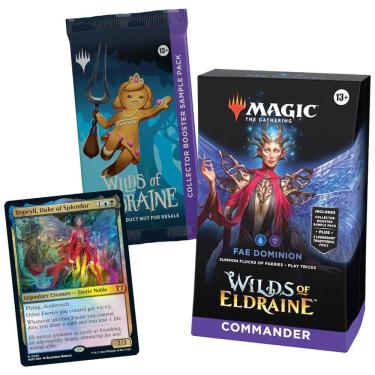 Imagem de Magic The Gathering Selvas de Eldraine Deck de Commander, Domínio FAE com 100 Cartas e Acessórios