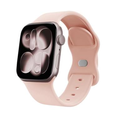 Imagem de WSV Pulseiras esportivas compatíveis com Apple Watch de 38 mm, 40 mm, 41 mm, 42 mm, 44 mm, 45 mm, 46 mm, 49 mm, para mulheres e homens, pulseira impermeável de silicone macio para iWatch séries 10, 9,