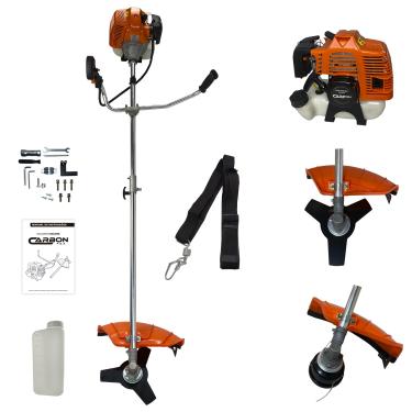 Imagem de Roçadeira 52cc 2,5HP Aparador de Grama Lateral a Gasolina 2T com Tubo Bipartido Profissional Carbon Fak