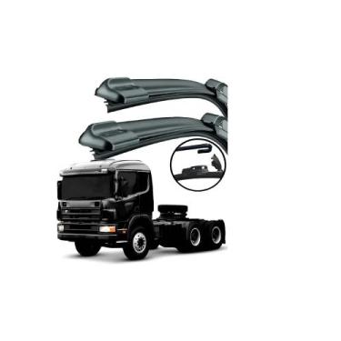 Imagem de Kit Par Palhetas Limpadores Para-brisa Caminhão Scania P124 Ga 360 - N