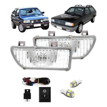 Imagem de Kit Farol Milha Gol Quadrado Parati Saveiro Voyage Com Par de Pingos t