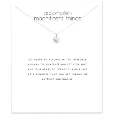 Imagem de Colar com mensagem e relâmpago, pingente de círculo de pérola em ferradura da sorte para mulheres, cartão de presente, Small, Metal, Sem Pedra Preciosa