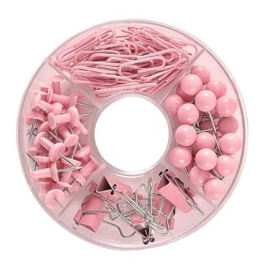 Imagem de Generic Alfinetes, 105 Clipes de Papel, Requintados e Práticos para Uso Doméstico (Rosa)