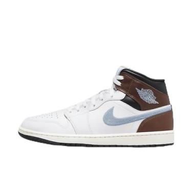 Imagem de Nike Jordan 1 Retro MCS Tênis masculino, tamanho vermelho/branco/preto, Branco/preto/vela/azul cinza, 45