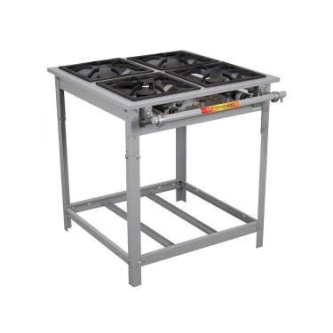 Imagem de Fogão Industrial Venâncio Com 4 Bocas de Ferro Alta Pressão
