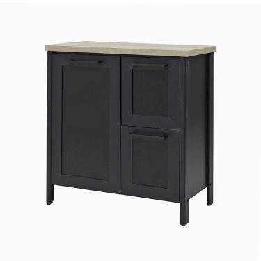 Imagem de Aparador Buffet Ditália 1 Porta 2 Gavetas Com Tampo Bn-01 Preto