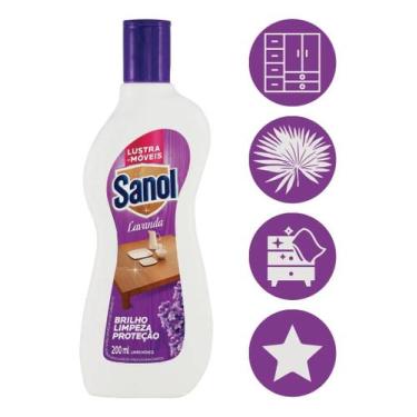 Imagem de Lustra moveis sanol lavanda 200 ml