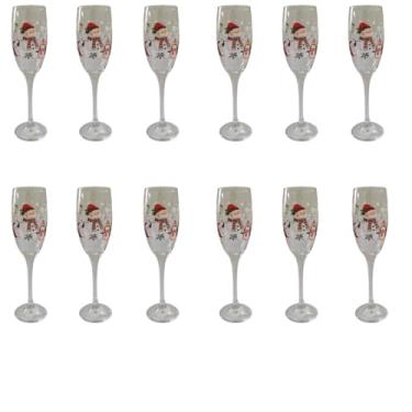 Imagem de Kit 12 Taça Vidro Champanhe 196 ml Natal