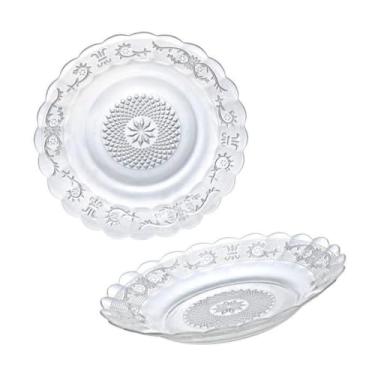 Imagem de Conjunto 4 Unidades Prato Fundo Vidro Transparente