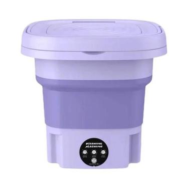 Imagem de Máquina De Lavar Mini Portátil Dobrável De 8L Com Secadora Para Meias,