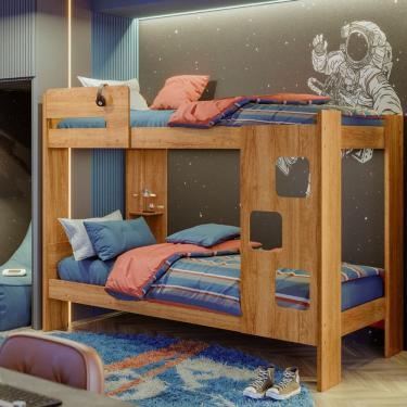 Imagem de Beliche Infantil Escadas Moderna Portofino - MobiBaby