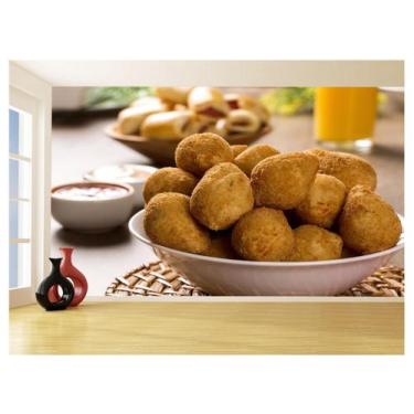 Imagem de Papel De Parede 3D Alimentos Salgados Coxinhas 3,5M Al496 - Você Decor